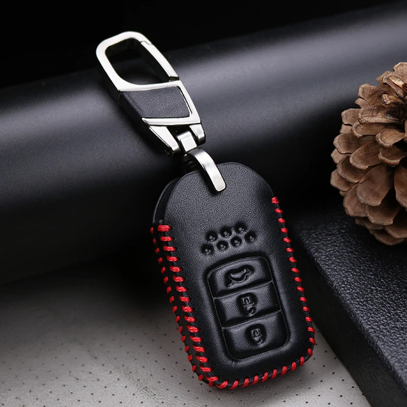 

Key Wallets Car Key Case Cover For Honda Accord Civic Pilot CRV HRV EXL 2&3 Button Auto Key Cover Holder For Honda 2013 2014