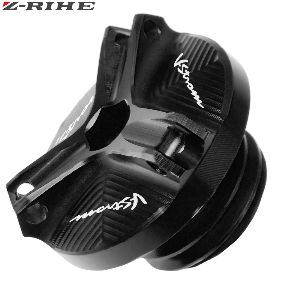 black Крышка Масляного наполнителя для SUZUKI DL650 V-Strom DL1000 DL 650/XT 1000/XT V Strom VStrom аксессуары крышка слива масла двигателя V-Strom - Цвет: black