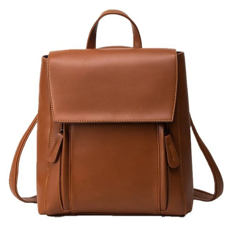 

Vintage Casual Women Backpack Waterproof PU Leather Women Rucksack Ladies Shoulder Travel Bag