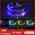 СВЕТОДИОДНЫЕ светящиеся очки, светодиодные очки, зеркальный козырек, очки для бара, очки для вечевечерние, товары для Хэллоуина, Рождества, вечеривечерние