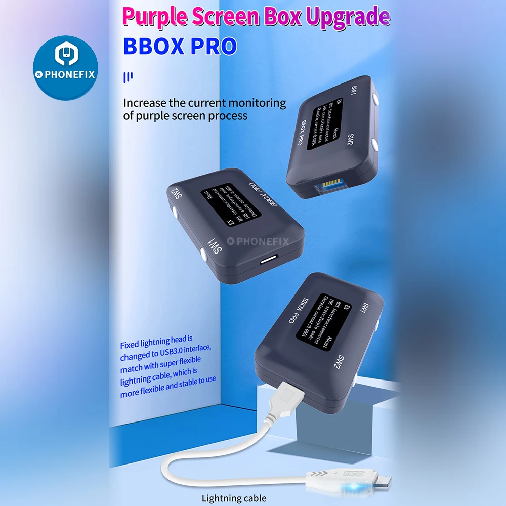 JC B BOX Pro IOS A7 A11 DFU фиолетовый режима неметаллического удаление NAND программер для