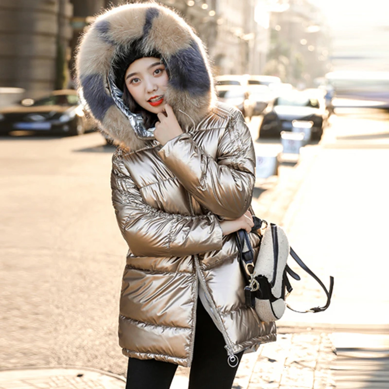 2019 куртки для женщин большое меховое зимнее пальто утолщенная парка женское