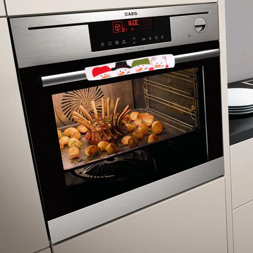 

OurWarm 3pcs Fridge Handle Covers Christmas Microwave Oven Dishwasher Door Handle Cover Christmas Decorations for Home 10*24cm