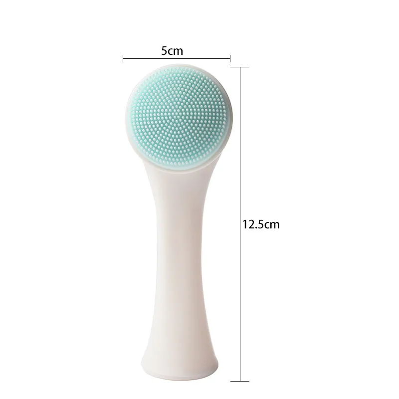 3D двухсторонняя силиконовая Очищающая щетка портативная Массажная моющая