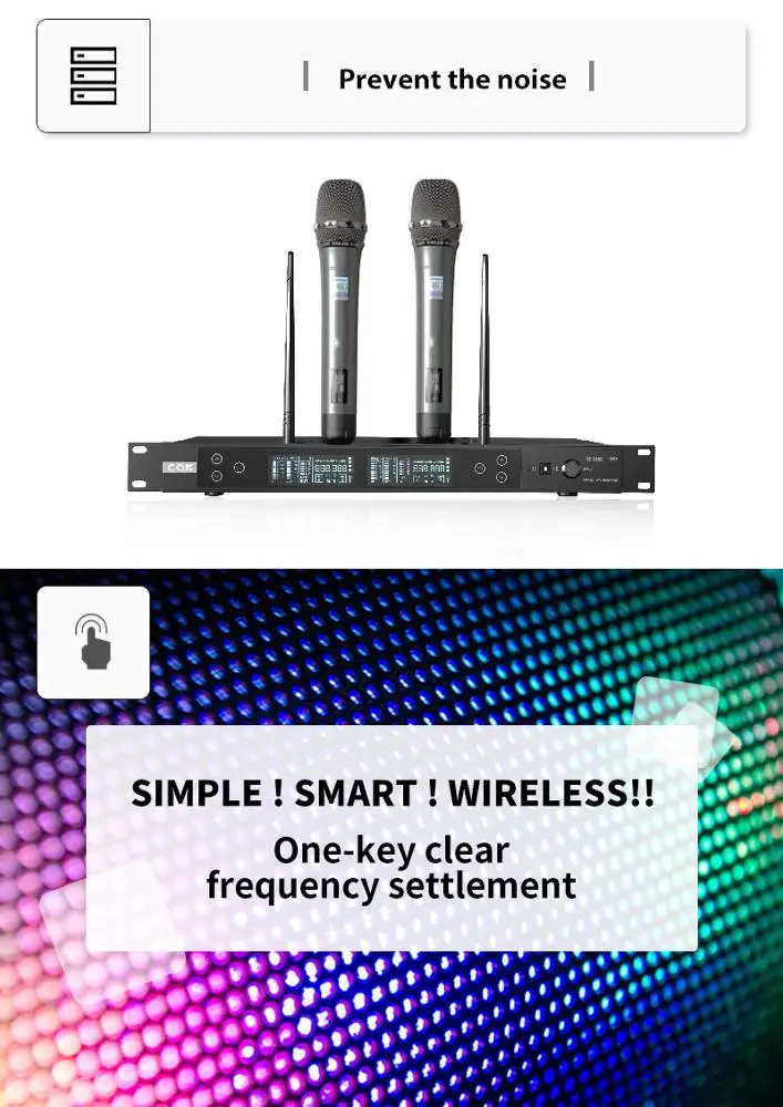 저렴한 최고의 UHF 무선 핸드 헬드 다이나믹 마이크 KTV 가라오케 교실 회의용