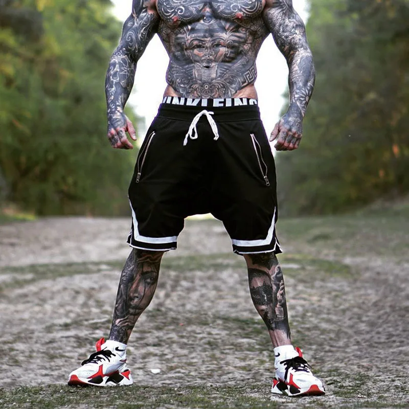 

Men's Casual Loose Shorts Male Gyms Fitness Short Pants Summer Breathable quick dry Joggers Sportswear Bodybuilding Men Shorts
