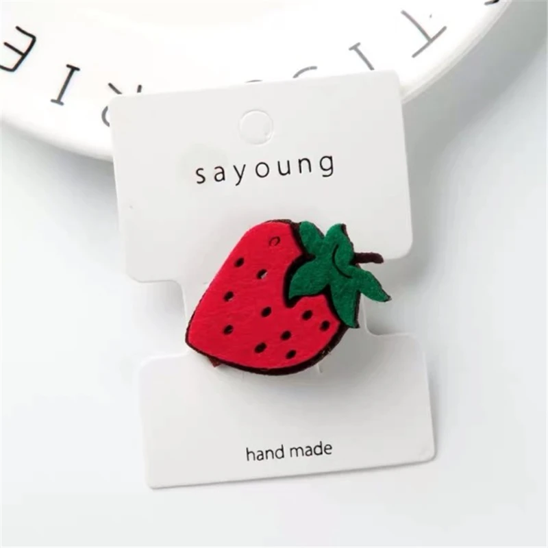 1 шт. милые детские заколки для волос с фруктами на рождественскую елку тканевые