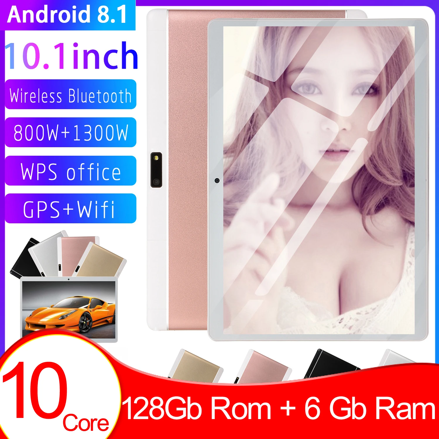 

Global Version 2021 New 10.1 Inch Android 8.1 Tablet Pc 10 Core 6GB Ram 128GB Rom Tablet Android 3G Network Big Screen Tablets