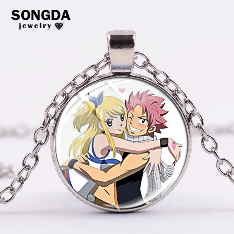 SONGDA классический Fairy Tail Дети длинное ожерелье Kawaii Natsu Люси Аниме пара кулон ручной