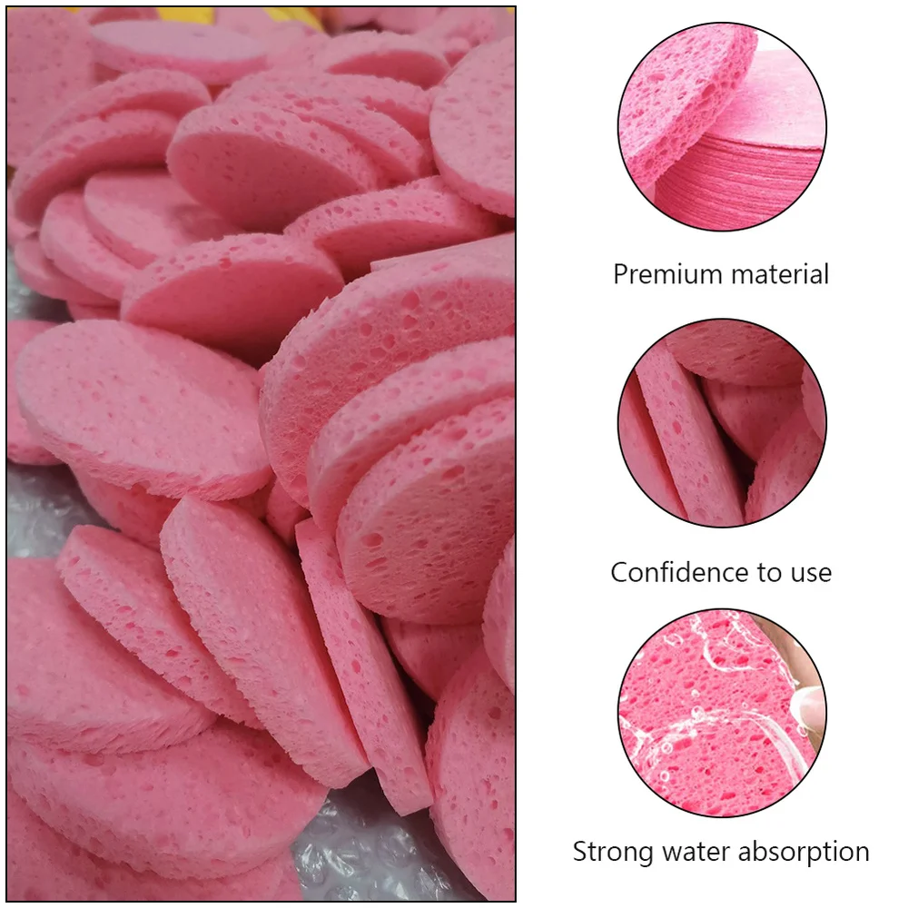 

50PCS Facial Cleaning Sponge Makeup Removal Round Sponge Spa Face Sponge