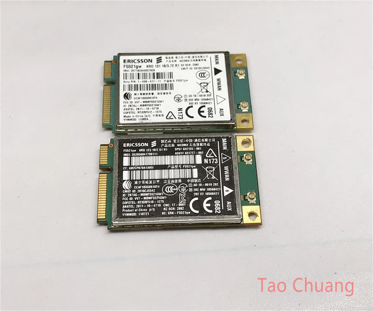 

FOR DELL E5520 E5420 N311Z E6220 M4600 E6520 XPS L502X XT3 Unlocked Ericsson F5521GW DW5550 Wireless 3G WWAN Card Mini PCI-E