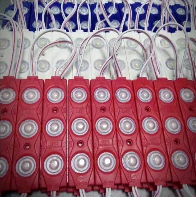 Новый 5730 3LED Светодиодный модуль с линзами Водонепроницаемый IP65 12 V 120degree1.5W белый