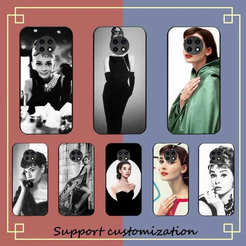 

Audrey Hepburn Phone Case For Xiaomi Redmi Note 8A 7 5 Note8pro 8T 9Pro TPU Coque for note 6pro Funda Capa