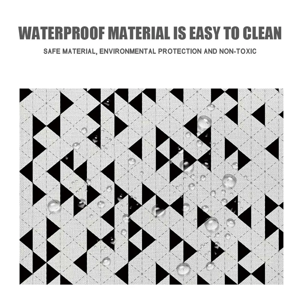 Кухонная подставка из хлопка и льна с геометрическим принтом 32x21 см|Коврики