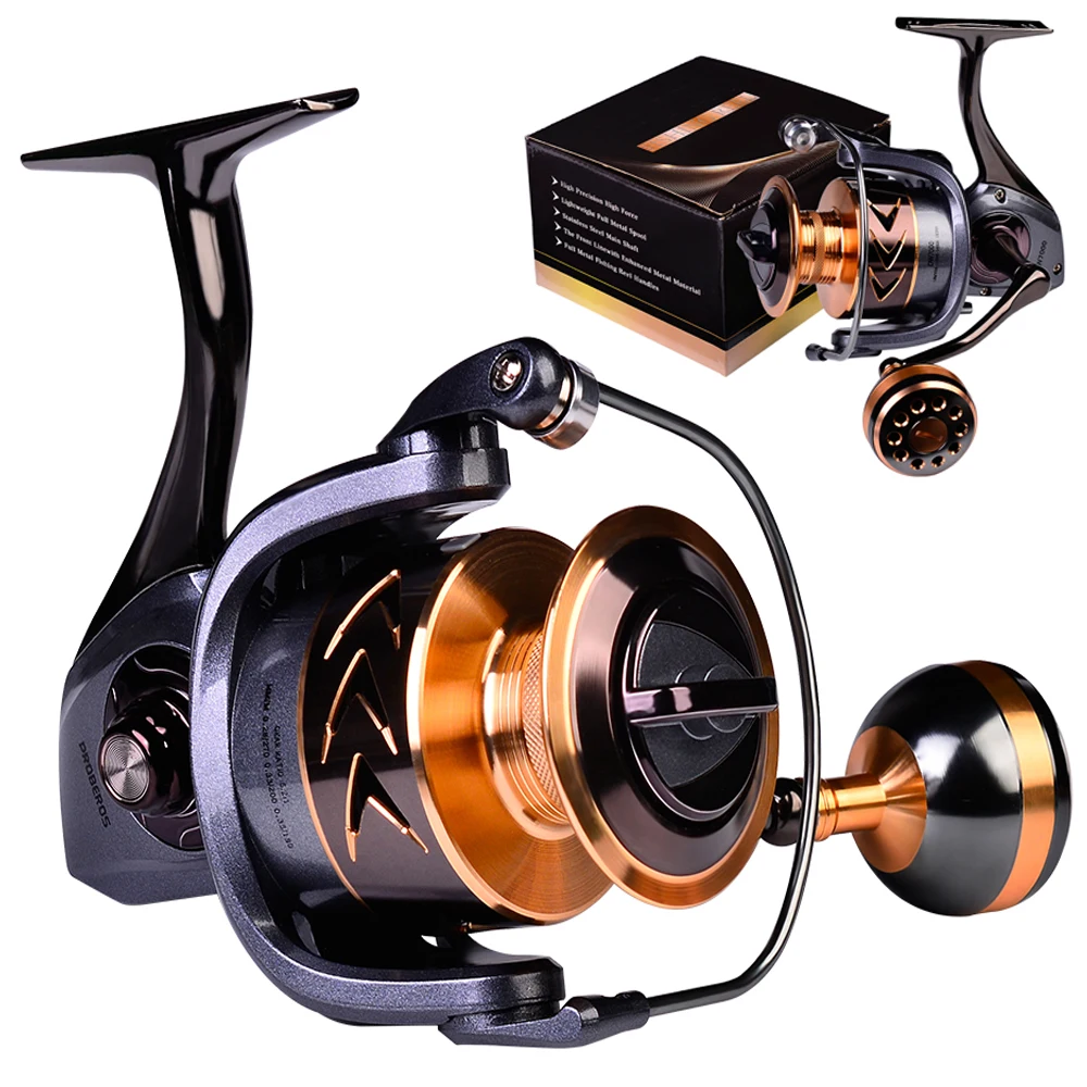 

Spinning Fishing Reel 12+1BB 5.2:1/5.1:1 Gear Ratio CNC Spool Spinning Reel with Left Right Hand Inter-changeable for Bass