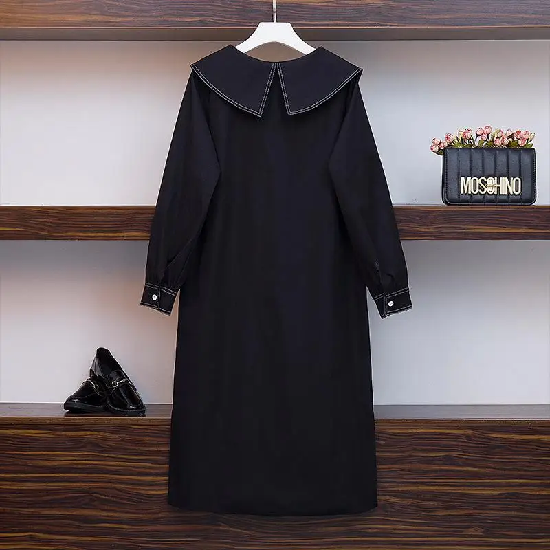 L-4XL женская верхняя одежда больших размеров пальто осенняя длинная