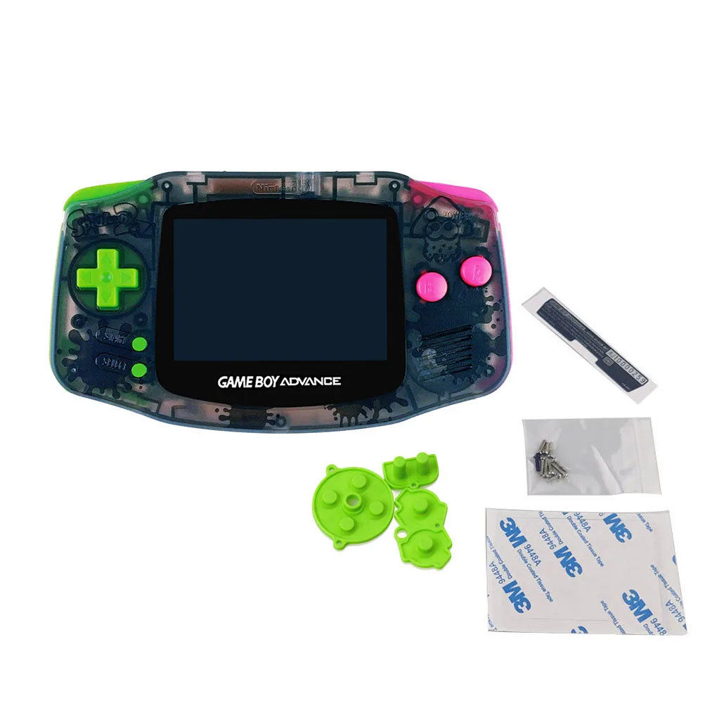 Новый чехол с кнопками для набора ЖК экранов GBA IPS V2 со стеклянной крышкой