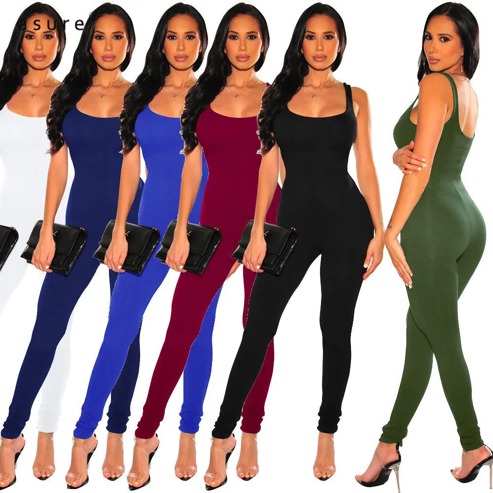 Jumpsuit Women Pants Body Black Overalls Sexy Femme Baddie Clothes One Piece Club Outfits Tracksuit Elegant Catsuit 2546
