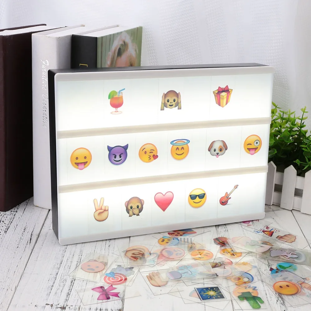 85PCS DIY КИНО красочные буквы& карты& знаки& цифры для светильник коробка ночника орнамент украшение праздника