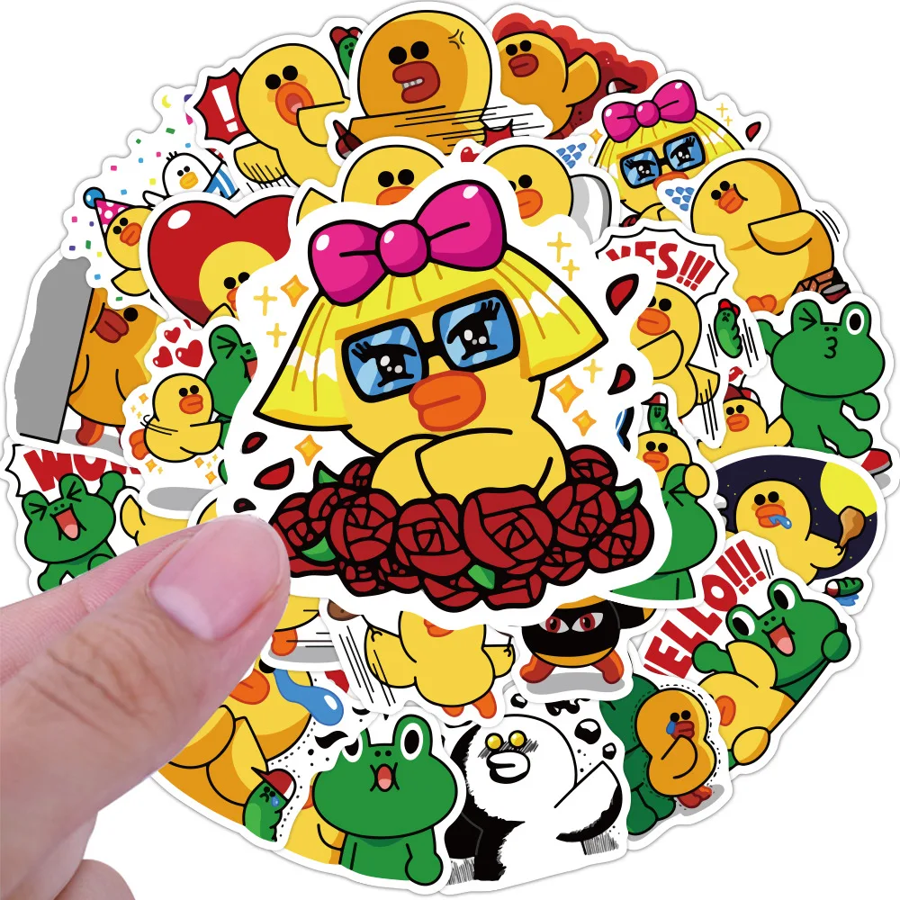 40 шт./компл. маленькой желтой уткой и стикеры в виде лягушек мини юбка-пачка