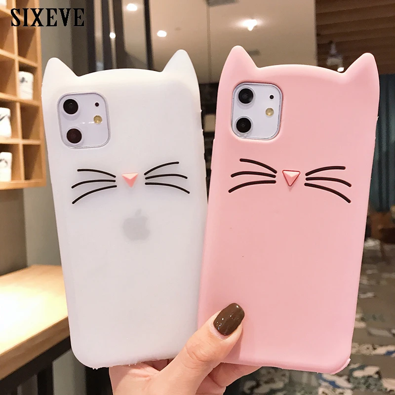 Милый чехол для телефона с изображением медвежьего кота iPhone X XR Xs 11 Pro Max 8 7 6 s Plus 5 5s