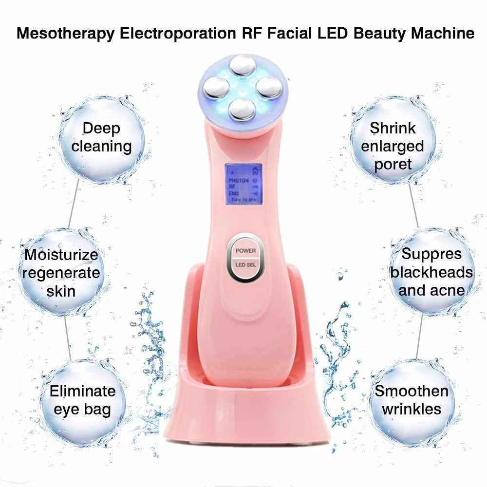 Светодиодный фотон для лица радиочастотная мезотерапия Электропорация подтяжка