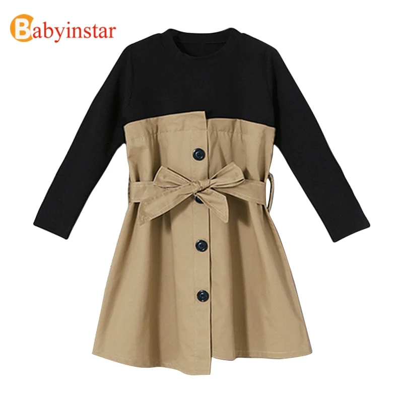 Babyinstar/платье принцессы для девочек; платье с длинными рукавами; детская одежда; Модные Детские вечерние платья для девочек; одежда для прохладной погоды