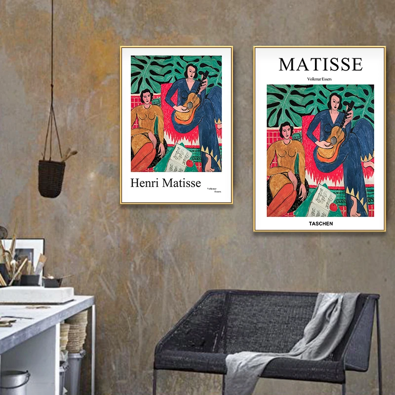 

Henri Matisse Taschen Vogue Posters And Prints Guitar Girl Portrait Wall Art Canvas Painting Pictures For Living Room Home Decor