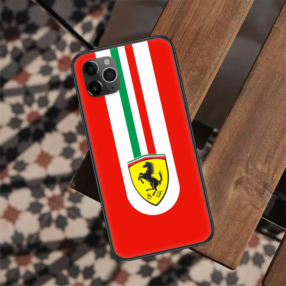 

Sport car ferrari Phone Case For Iphone 12 Mini 11 PRO XR X XS MAX 6 6s 7 8 Plus 4 5 5s SE 2020 black Etui Tpu Bumper 3D Back