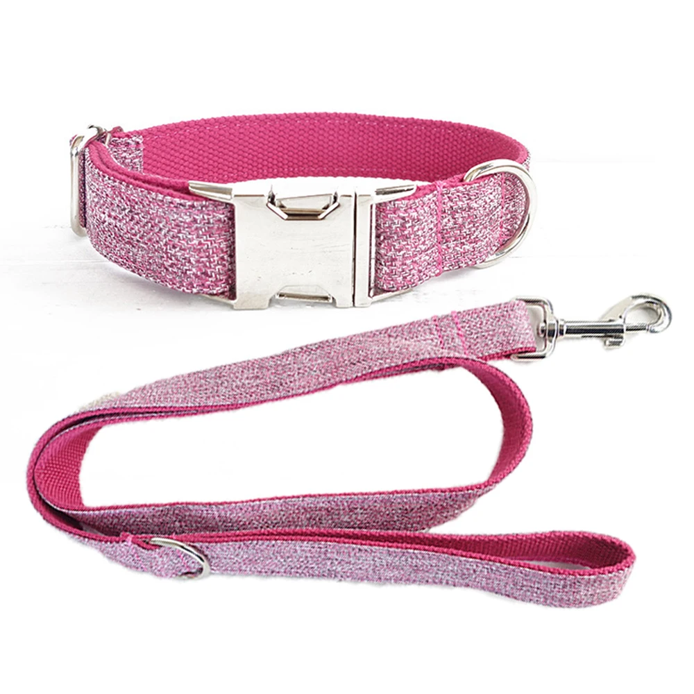 

AiruiDog Nylon Personalised Dog Collar Boy Girl Pet Name ID Laser Engraved Quick Release Small Dog Harness Dog Collars Leash