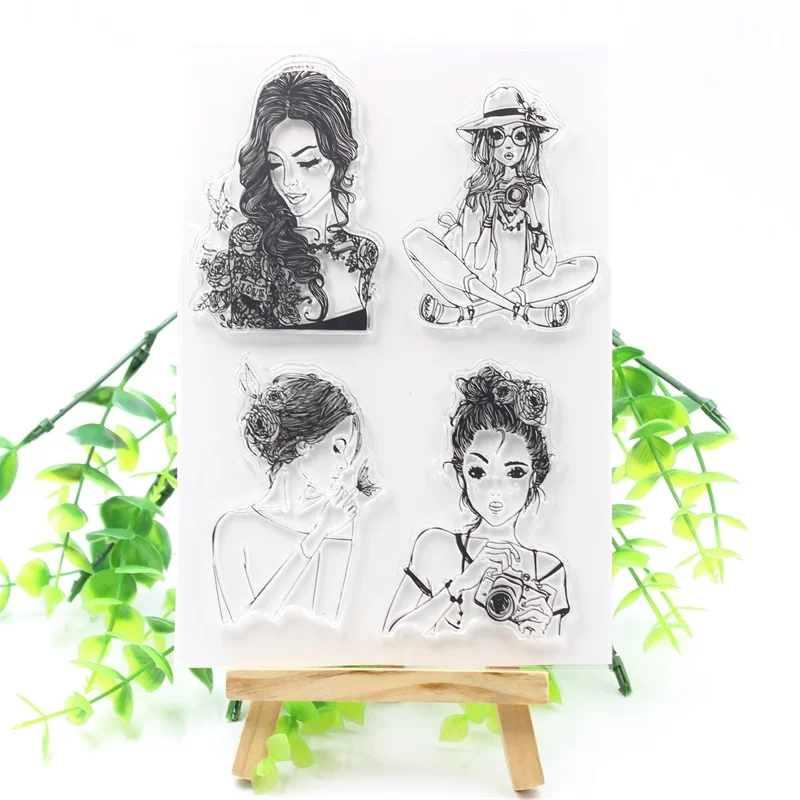 Прозрачный штамп для скрапбукинга/изготовления карт девочек|Штампики| |