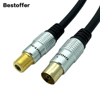 9 5mm female to f type female coaxial tv satellite antenna cable 0 3m