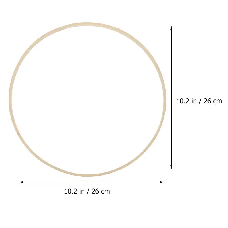 

8 PCS/Set Durable Wooden Bamboo Hoop Craft Hoop Ring for Garland
