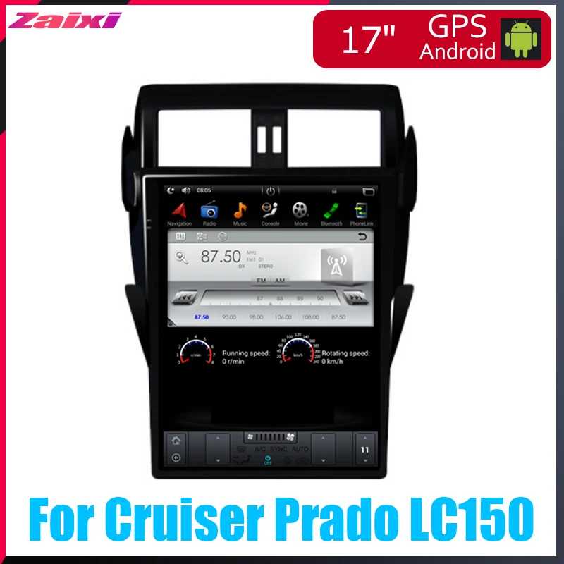 ZaiXi 17 дюймов Большой экран Тесла вертикальный Android автомобильный GPS навигация для
