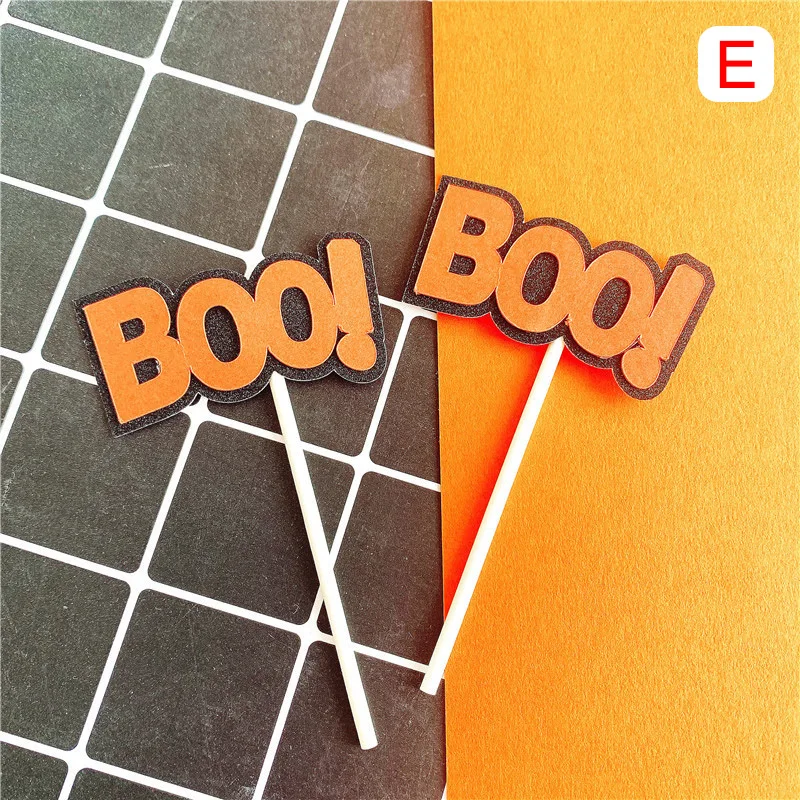 Хэллоуин кекс украшения карточки топперы Тыква выбирает паук замок ведьмы на