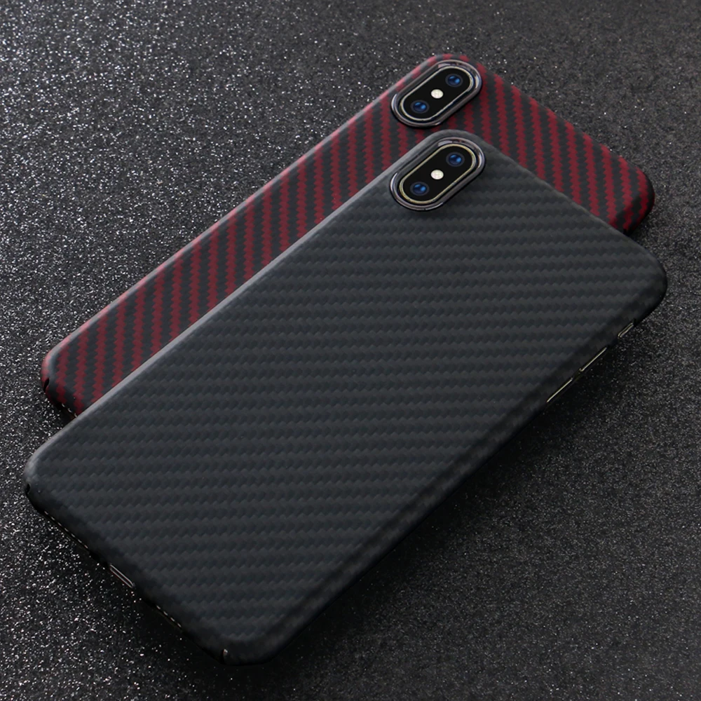 Ультратонкий Роскошный чехол 0 7 мм из углеродного волокна с рисунком для iPhone XS Max