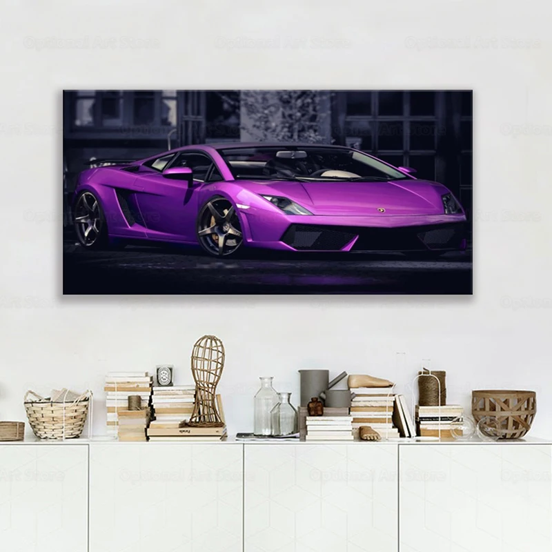 Суперкрутая Картина на холсте автомобиля потрясающий постер для спортивного
