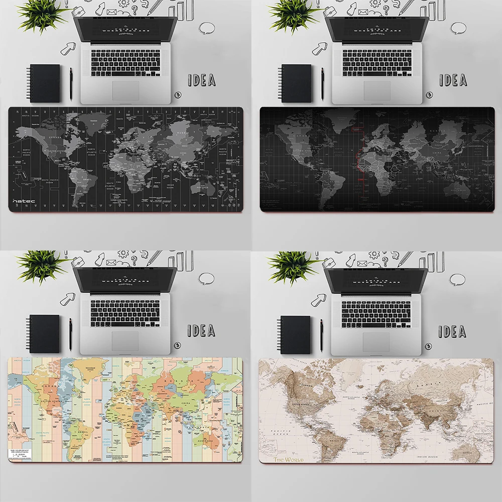 

Игровой коврик для мыши, Большой Коврик Для Мыши для ПК, игровой компьютерный коврик для мыши, карта мира, большой коврик для мыши, коврик для...