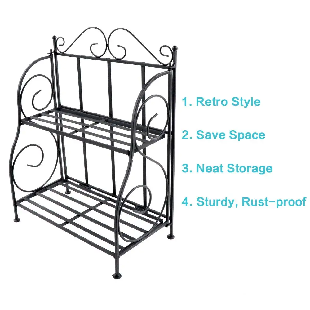 Набор для специй ретро Стиль складной стоящий органайзер хранения полки 2 х