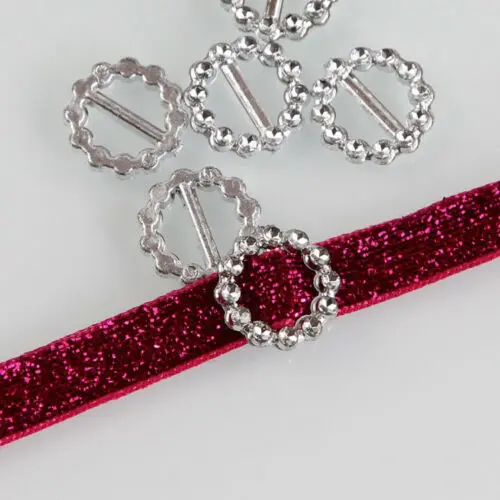 100 шт акриловая круглая пряжка пригласительная Лента слайдер для украшения