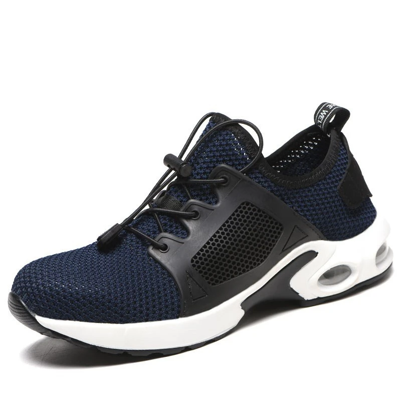 

Unisex Lightweight Steel Toe Safety Shoes Mens Mesh Breathable Summer Work Shoes Anti-smashing Stab-resistant Work Safety Boots