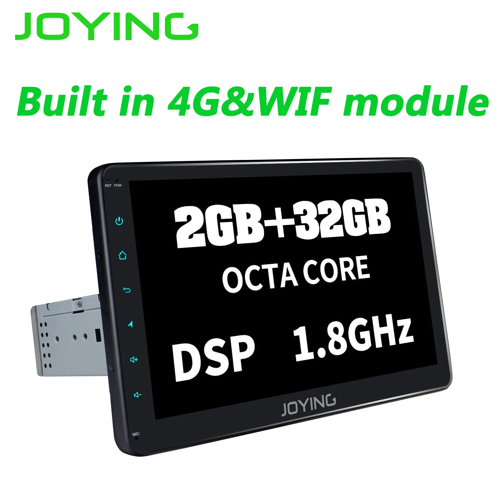 JY-UOS02N3G JOYING 10,1 дюймов ips экран автомобильное радио strereo Android 8,1 Универсальный радио Кассетный плеер Поддержка зеркальная связь/DSP/SWC/DVR/OBD BT - Цвет: JY-UOS02N3G