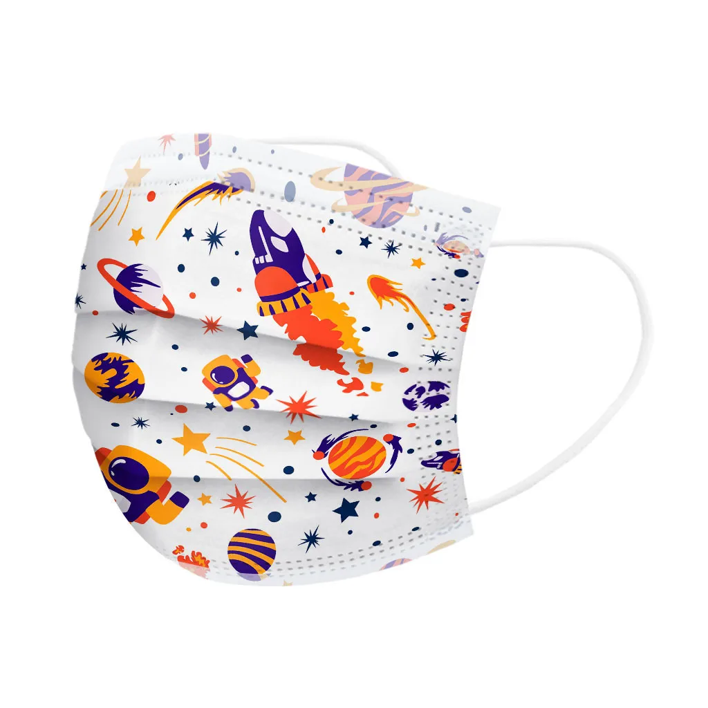 40 # детская маска Хэллоуин вечерние для детей От 4 до 12 лет дети одноразовая лица