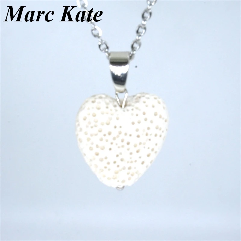 Цепочка Из Нержавеющей Стали подвеска в форме сердца лавы камня сделай сам