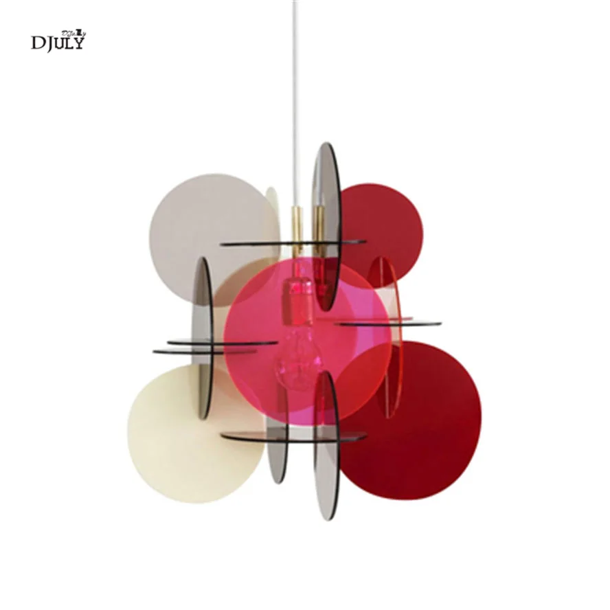 Дизайнерские Акриловые Красочные подвесные светильники в стиле постмодерн для