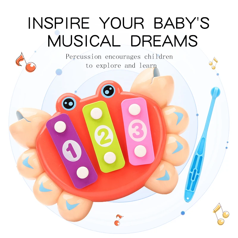 

2021 new children's early education educational toy with cartoon animal shape for children knocking on piano JM0009