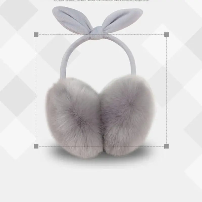 

Women Winter Bow Earmuff Imitation Rabbit Women Earmuffs Ear Warmers Plush