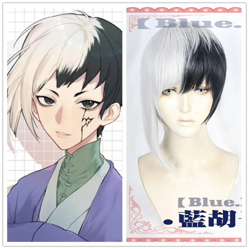 

Парик Аниме Dr.Stone для косплея асагири поколения, черно-белый из термостойкого волокна, синтетические волосы для мужчин