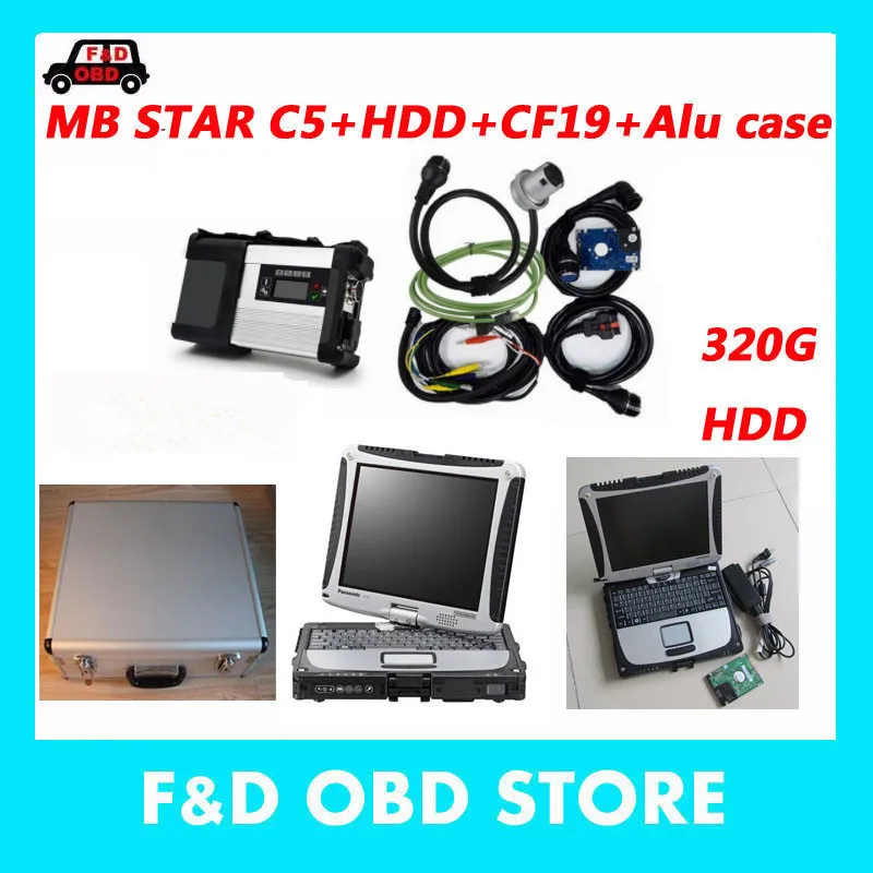 MB STAR C5 с полным программным обеспечением жесткий диск 320 Гб HDD SD установлен хорошо