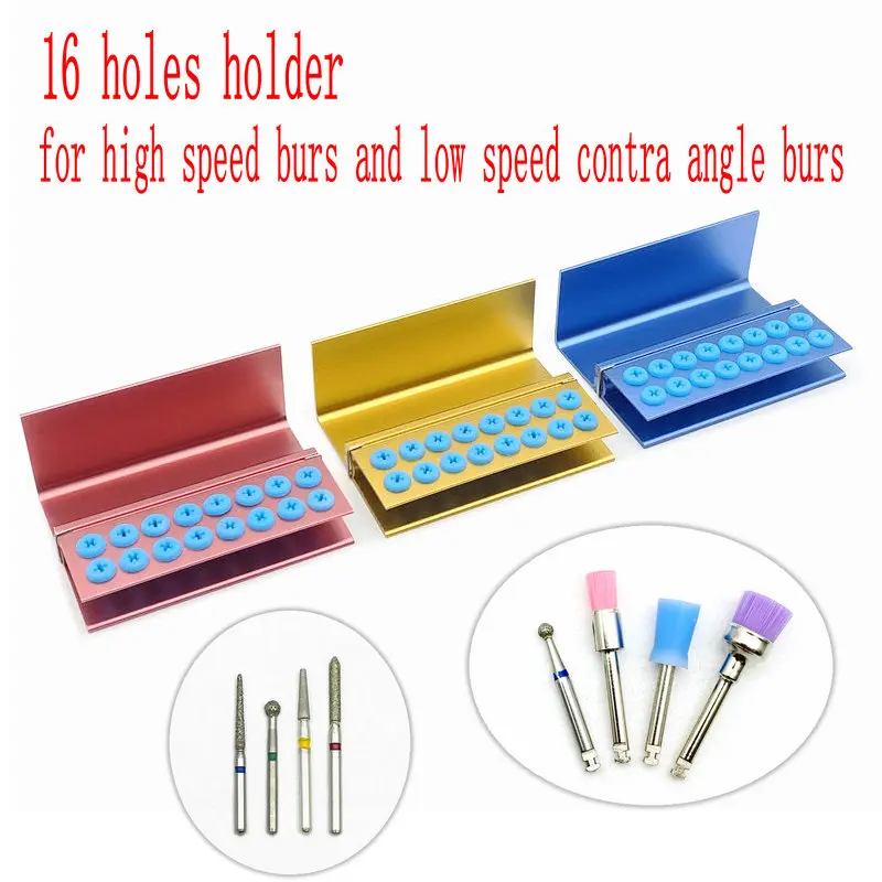 3 шт. держатель для зубных боров с 16 отверстиями корпус высокоскоростных и